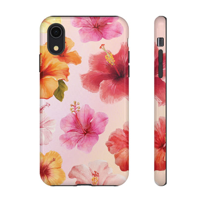 iPhone XR / Glossy Phone Case - ’Pink Hibiscus Pattern #2’ Phone Case