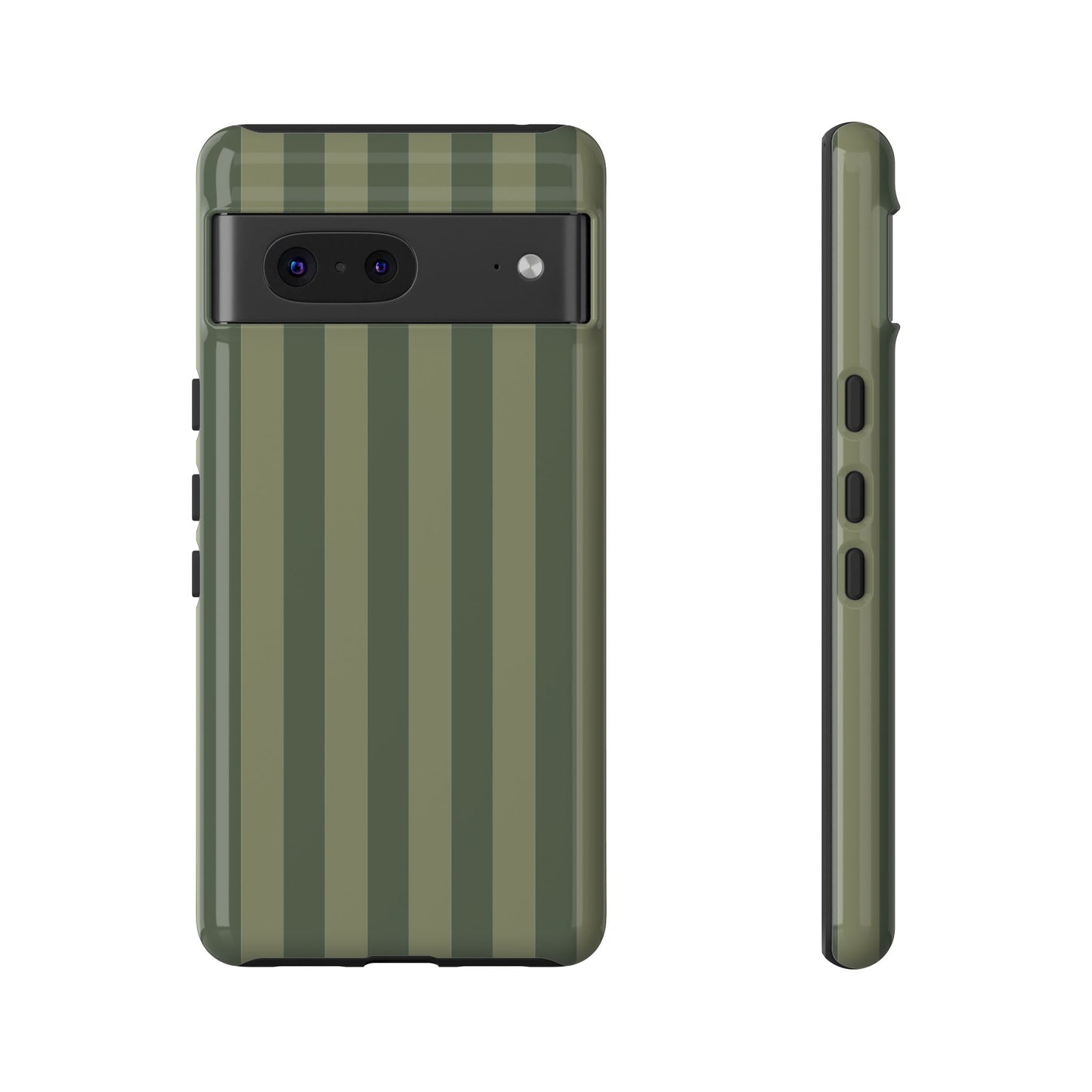 Google Pixel 7 / Glossy Phone Case - ’Green Stripe Pattern’ Phone Case