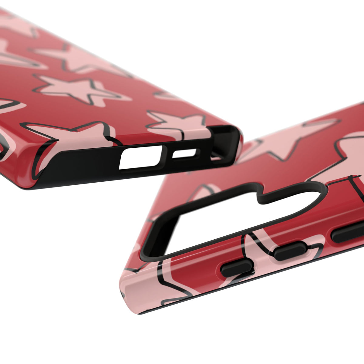 Cherry Red Doodle Star Phone Case