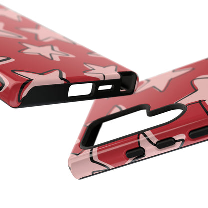 Cherry Red Doodle Star Phone Case