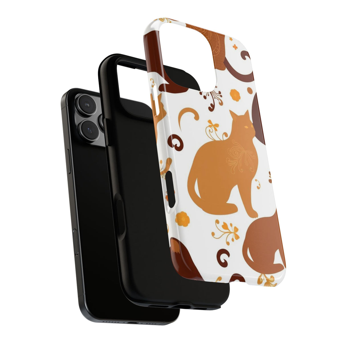 Abstract Cat Pattern Phone Case - Multicolor Phone Case