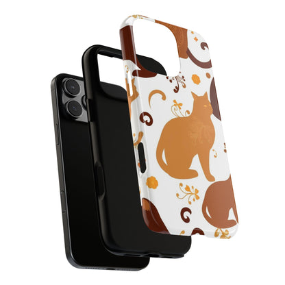 Abstract Cat Pattern Phone Case - Multicolor Phone Case