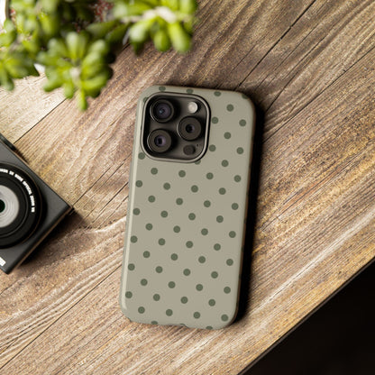 Green & Dark Green Dot Pattern Phone Case