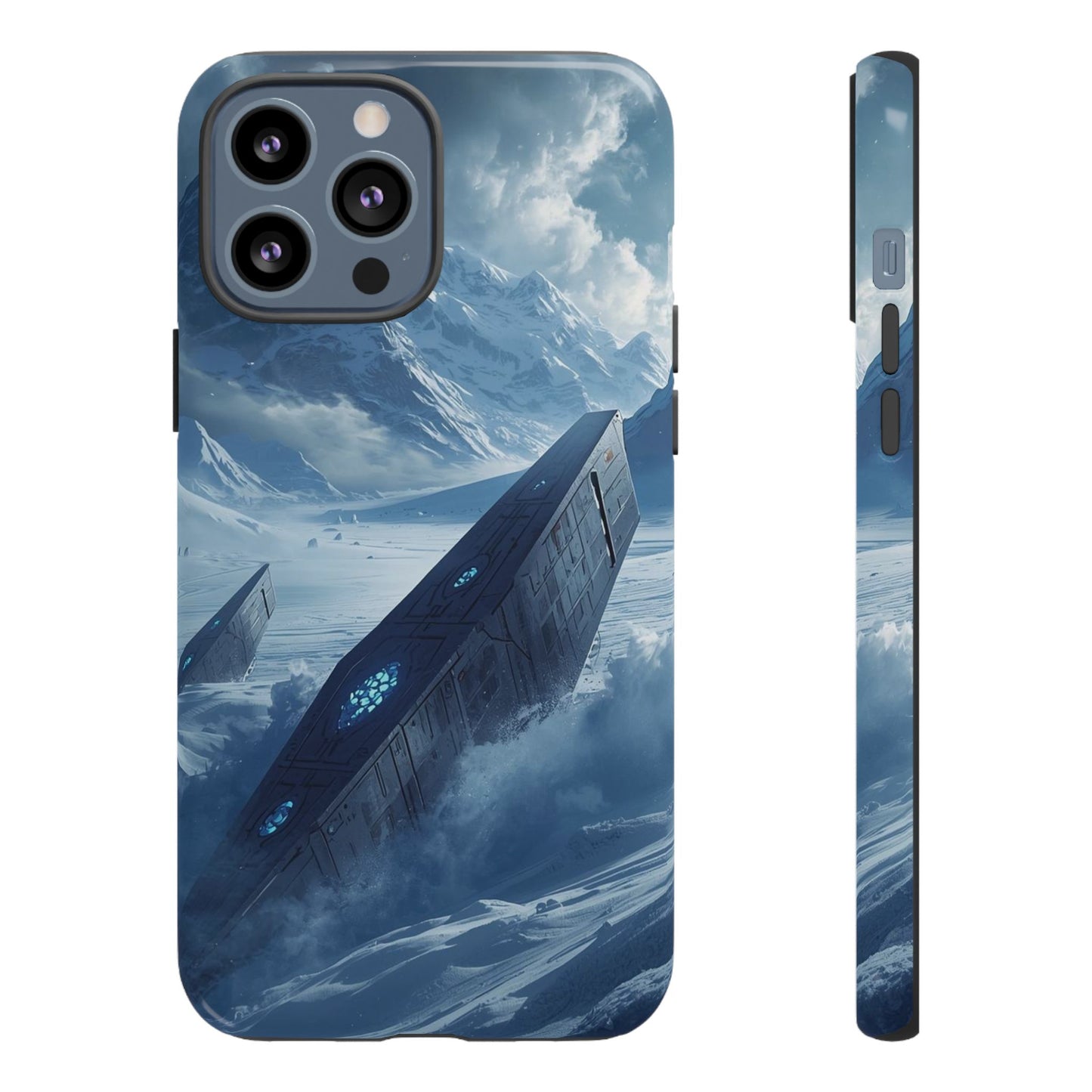 iPhone 13 Pro Max / Glossy Phone Case - Frozen Alien Wreckage Sci-fi Phone Case