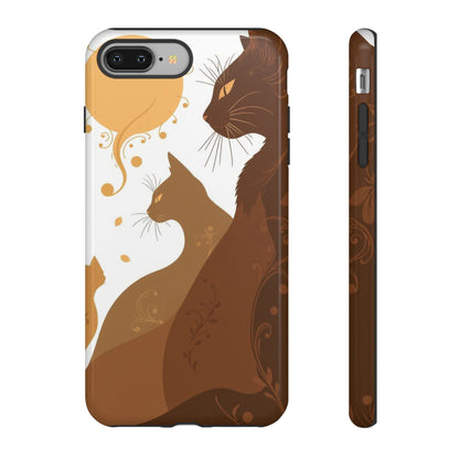 iPhone 8 Plus / Glossy Phone Case - Abstract Cat Pattern Design Phone Case