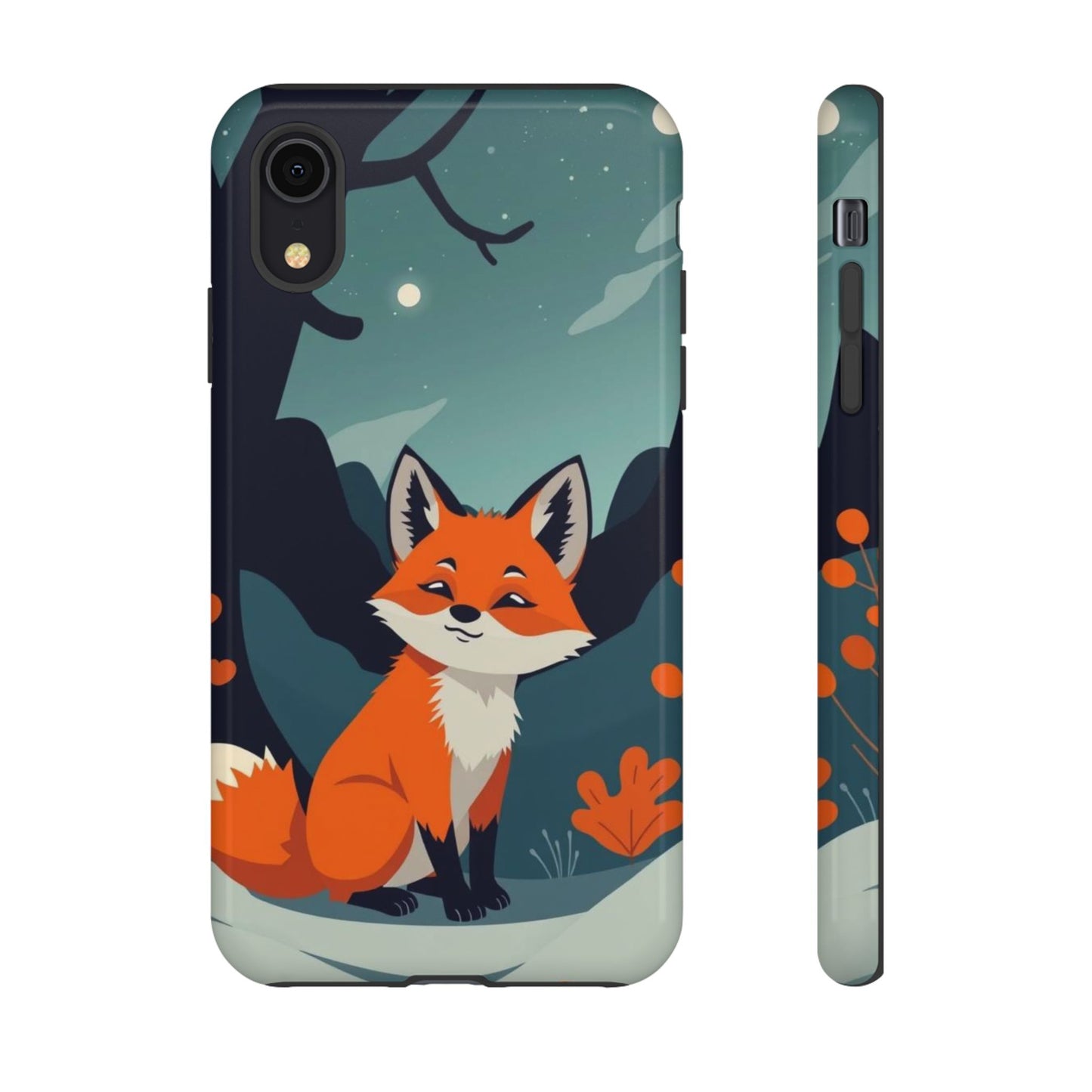 iPhone XR / Glossy Phone Case - Cute Fox Design Phone Case