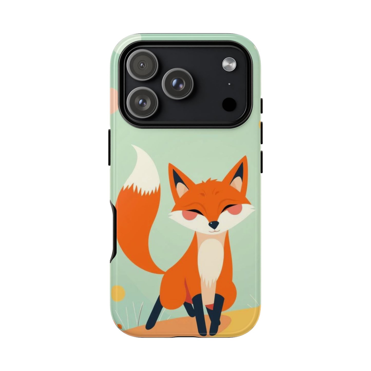 iPhone 17 Pro / Glossy Phone Case - Happy Fox Design Phone Case