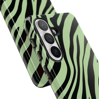 Modern Mint Zebra Print Phone Case