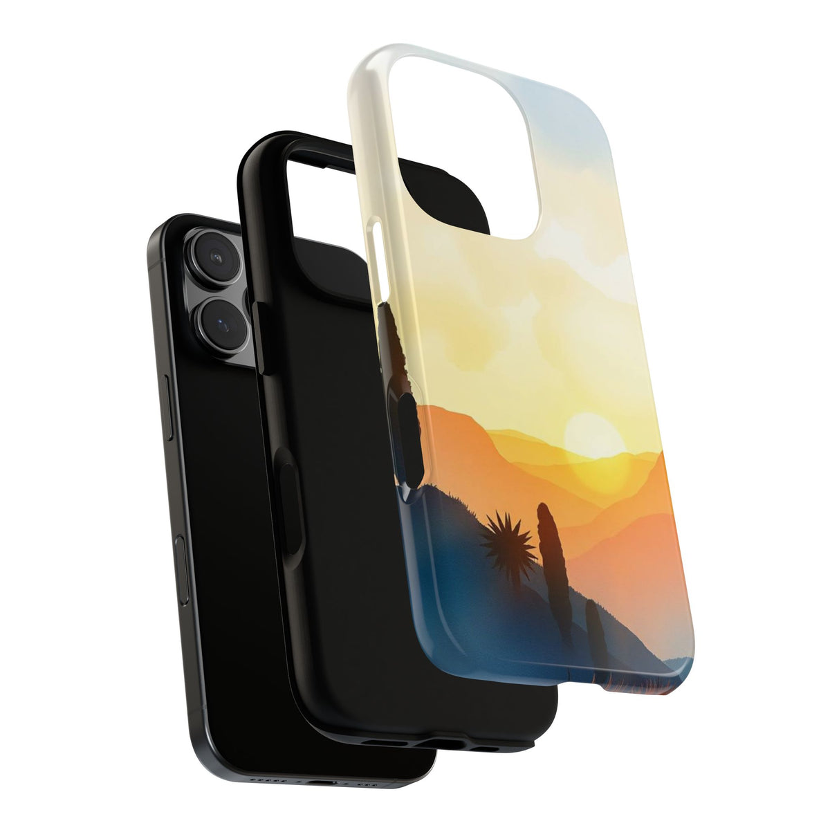 Watercolour Sunset Design Phone Case - Multicolor Phone Case