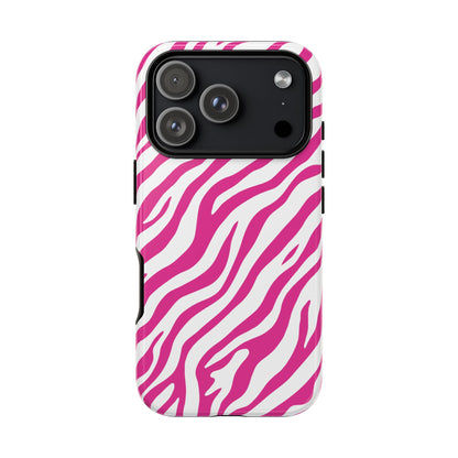 Stylish Hot Pink Zebra Print Phone Case