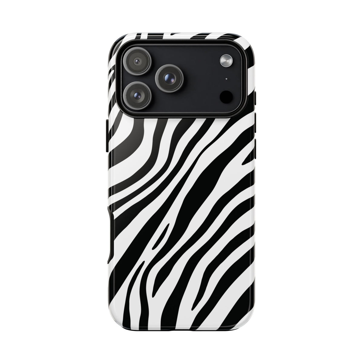 Modern Monochrome Zebra Print Phone Case - White Phone Case - iPhone 18 Pro Max / Glossy