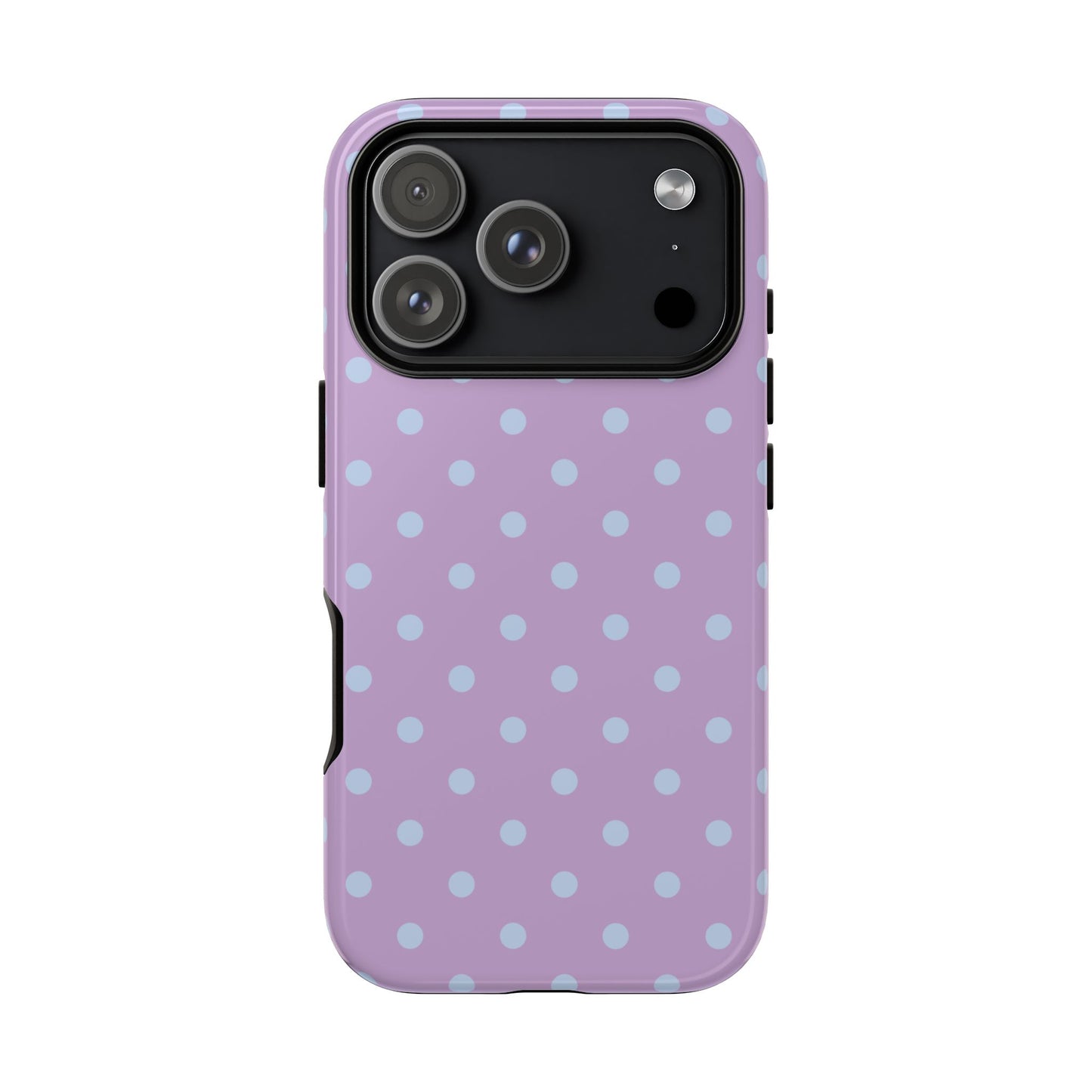 Trendy Lilac & Ice Blue Dot Pattern Phone Case