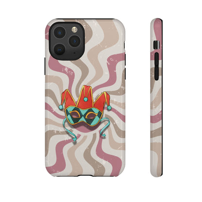 Venetian Jester Mask – Pink Retro Soft Revival Phone Case - Pink Phone Case - iPhone 11 Pro / Glossy