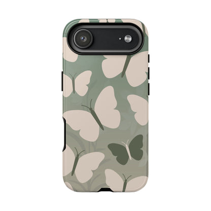 Minimalist Light Green Butterfly Pattern Phone Case - Green Phone Case - iPhone 17 Air / Glossy