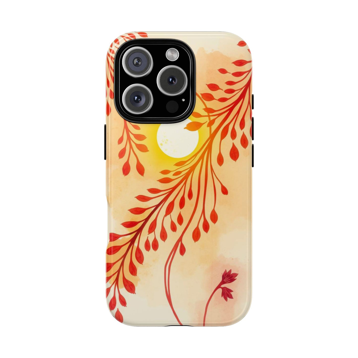 iPhone 16 Pro / Glossy Phone Case - Boho Chic Watercolour Sunset Design Phone Case