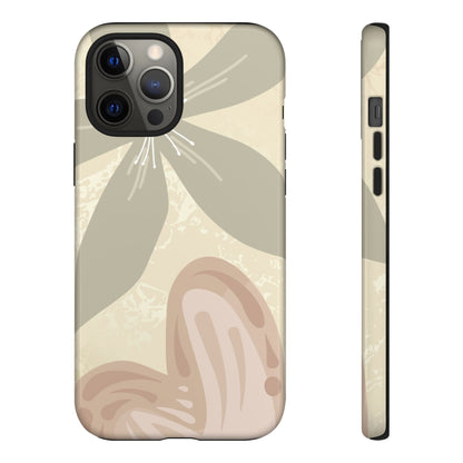 iPhone 12 Pro Max / Glossy Phone Case - ’Hibiscus Heart Pattern’ Phone Case