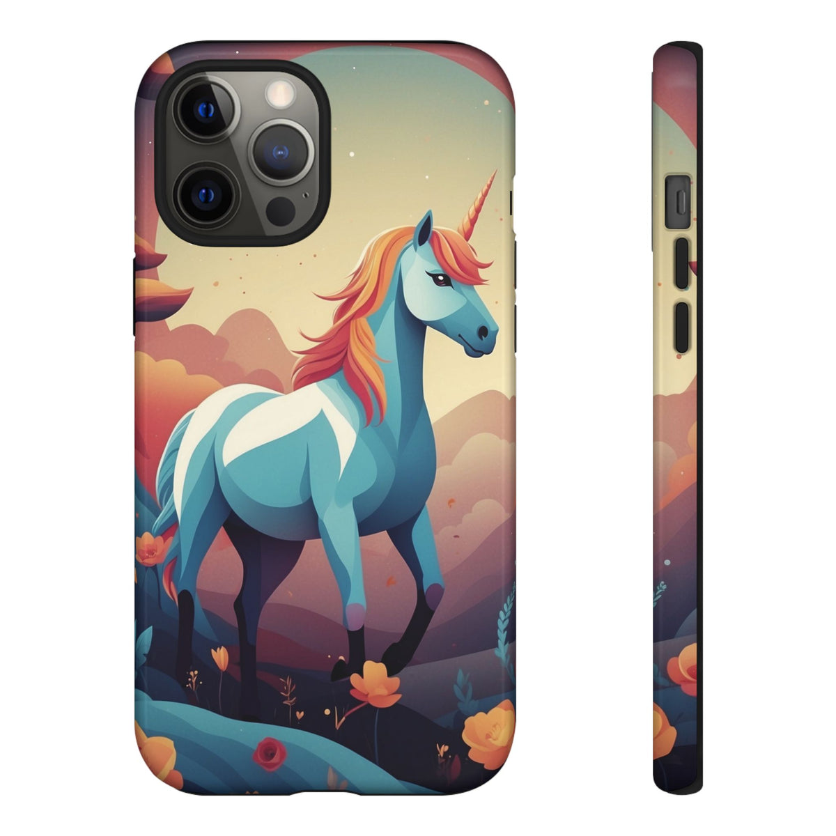 Stylised Unicorn Design Phone Case - Multicolor Phone Case - iPhone 12 Pro Max / Glossy