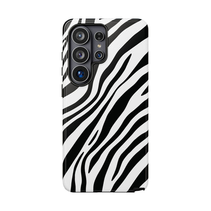 Modern Monochrome Zebra Print Phone Case