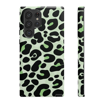 Chic Sage Leopard Print Phone Case