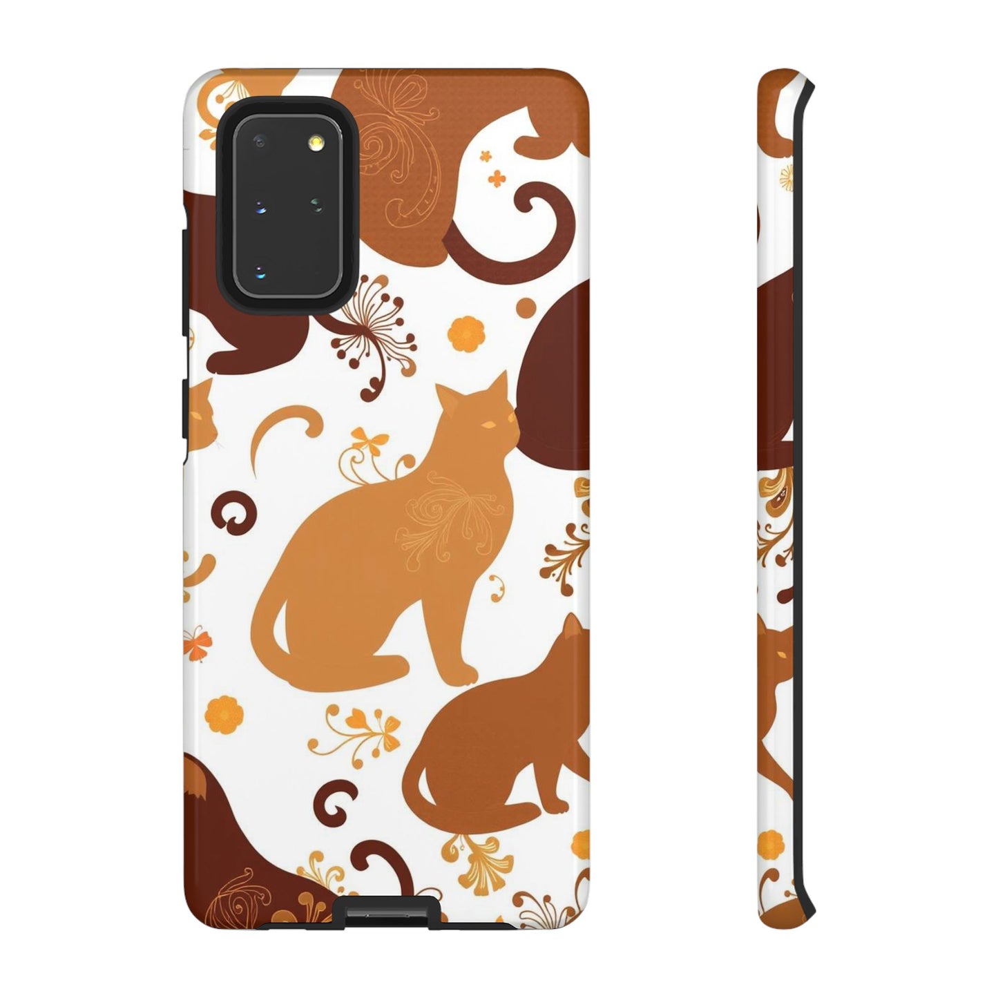 Samsung Galaxy S20+ / Glossy Phone Case - Abstract Cat Pattern Phone Case