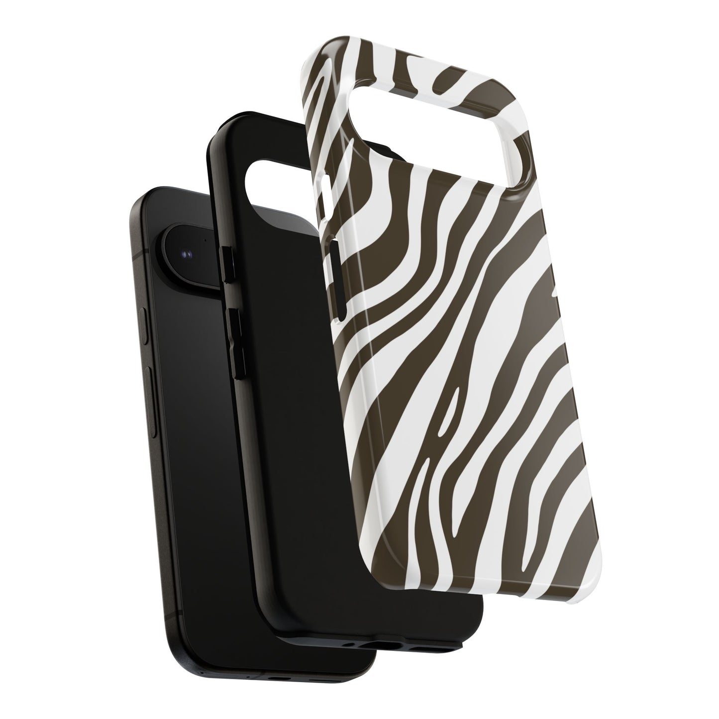 Modern Mocha Zebra Print Phone Case