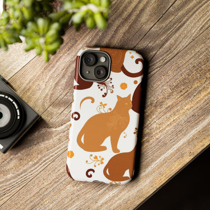 Abstract Cat Pattern Phone Case - Multicolor Phone Case
