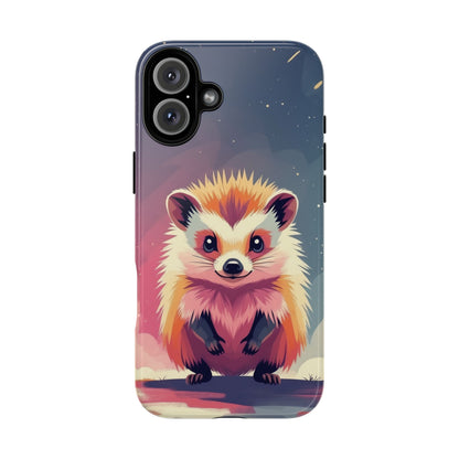 iPhone 16 Plus / Glossy Phone Case - Stylised Hedgehog Design Phone Case