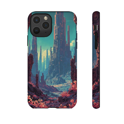 Alien Monolith Valley Sci-fi Phone Case - Pink Phone Case - iPhone 11 Pro / Glossy