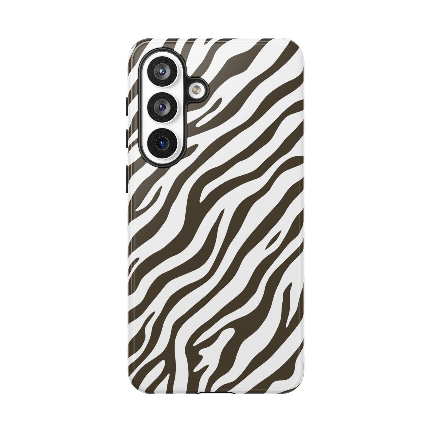 Stylish Mocha Zebra Print Phone Case