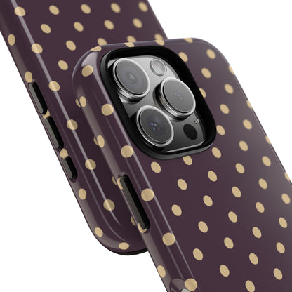 Purple with Yellow Dot Pattern Phone Case
