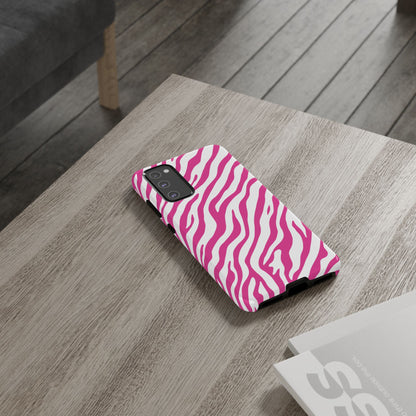 Stylish Hot Pink Zebra Print Phone Case