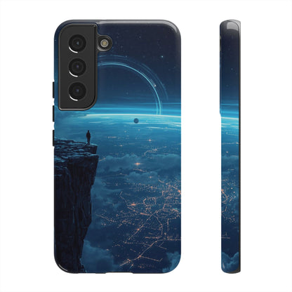 Samsung Galaxy S22 / Glossy Phone Case - Orbital Ring Horizon Sci-fi Phone Case