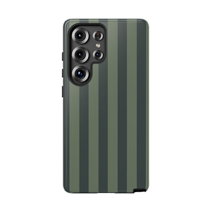 Dark Green Stripe Pattern Phone Case - Green Phone Case - Samsung Galaxy S25 Ultra / Glossy