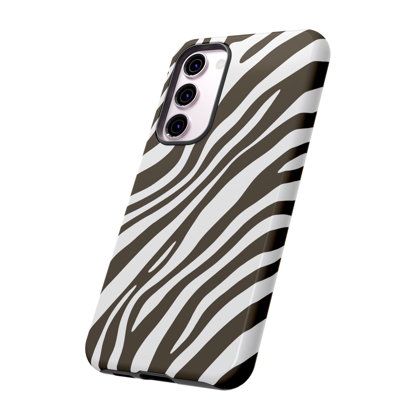 Modern Mocha Zebra Print Phone Case