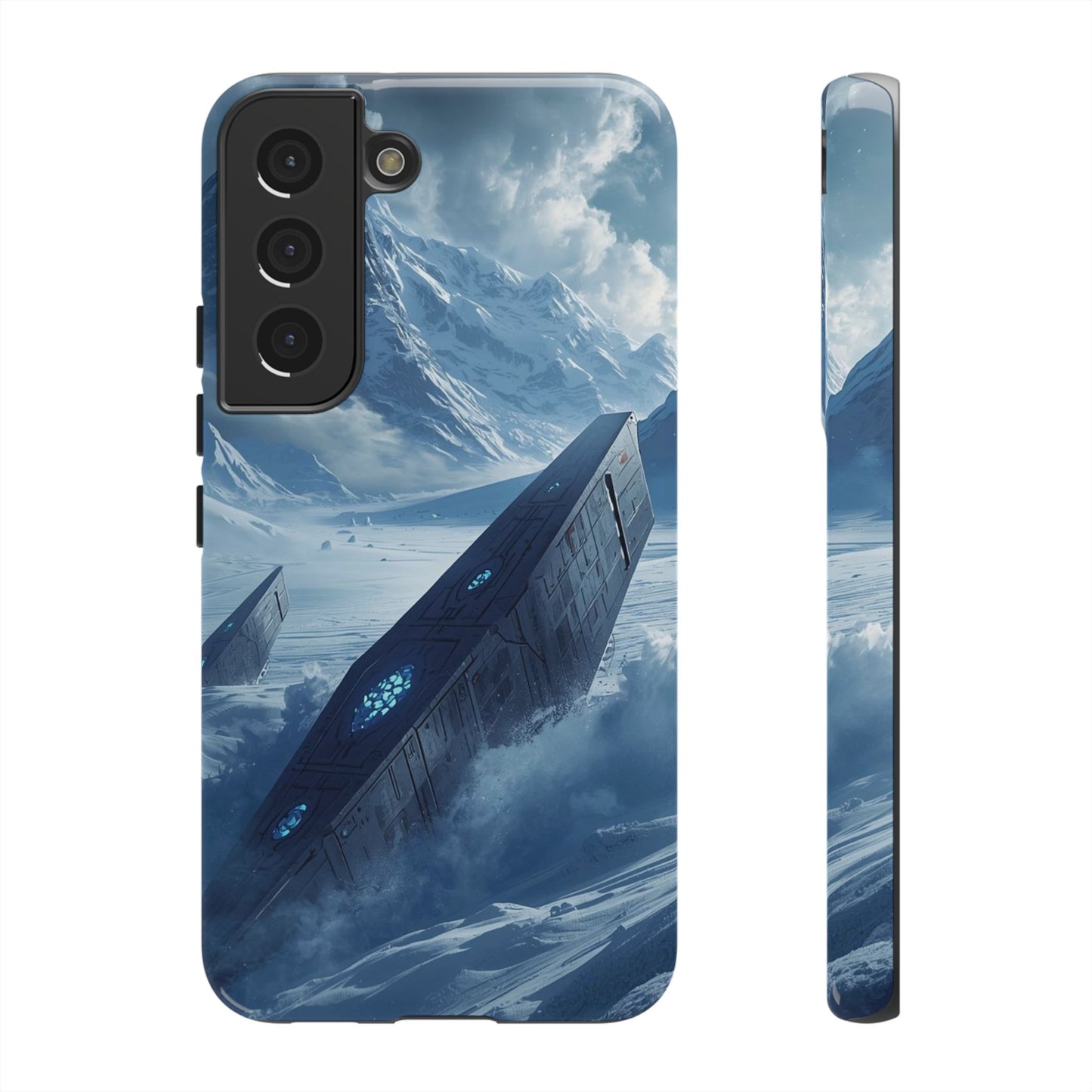 Samsung Galaxy S22 / Glossy Phone Case - Frozen Alien Wreckage Sci-fi Phone Case