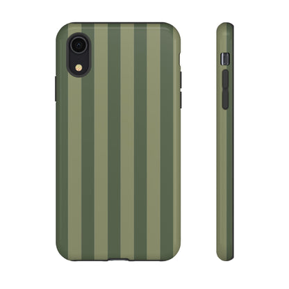 Green Stripe Pattern Phone Case - Green Phone Case - iPhone XR / Glossy