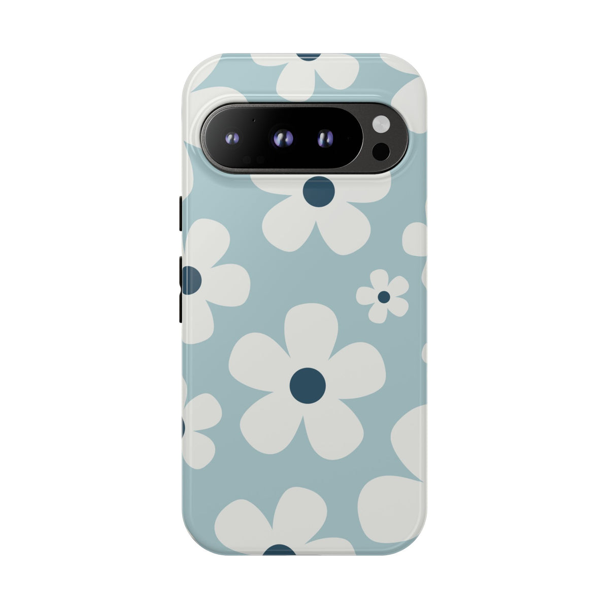 Cute Light Blue Daisy Pattern Phone Case - Blue Phone Case - Google Pixel 9 Pro / Glossy