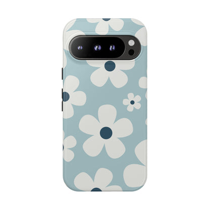Cute Light Blue Daisy Pattern Phone Case - Blue Phone Case - Google Pixel 9 Pro / Glossy