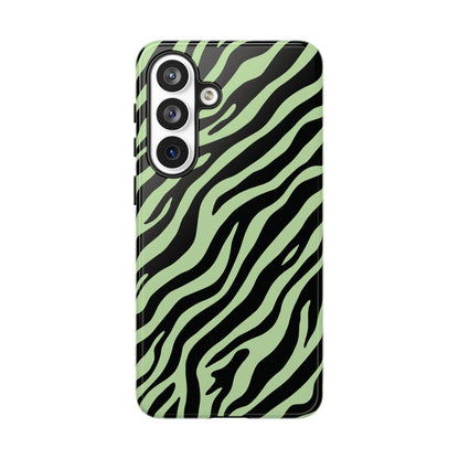 Stylish Mint Zebra Print Phone Case