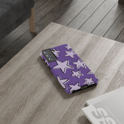 Violet Purple Doodle Star Phone Case