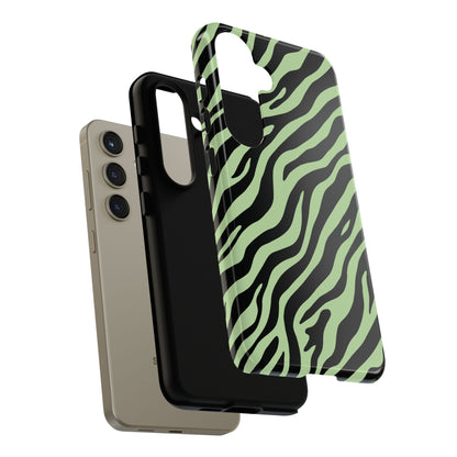 Stylish Mint Zebra Print Phone Case