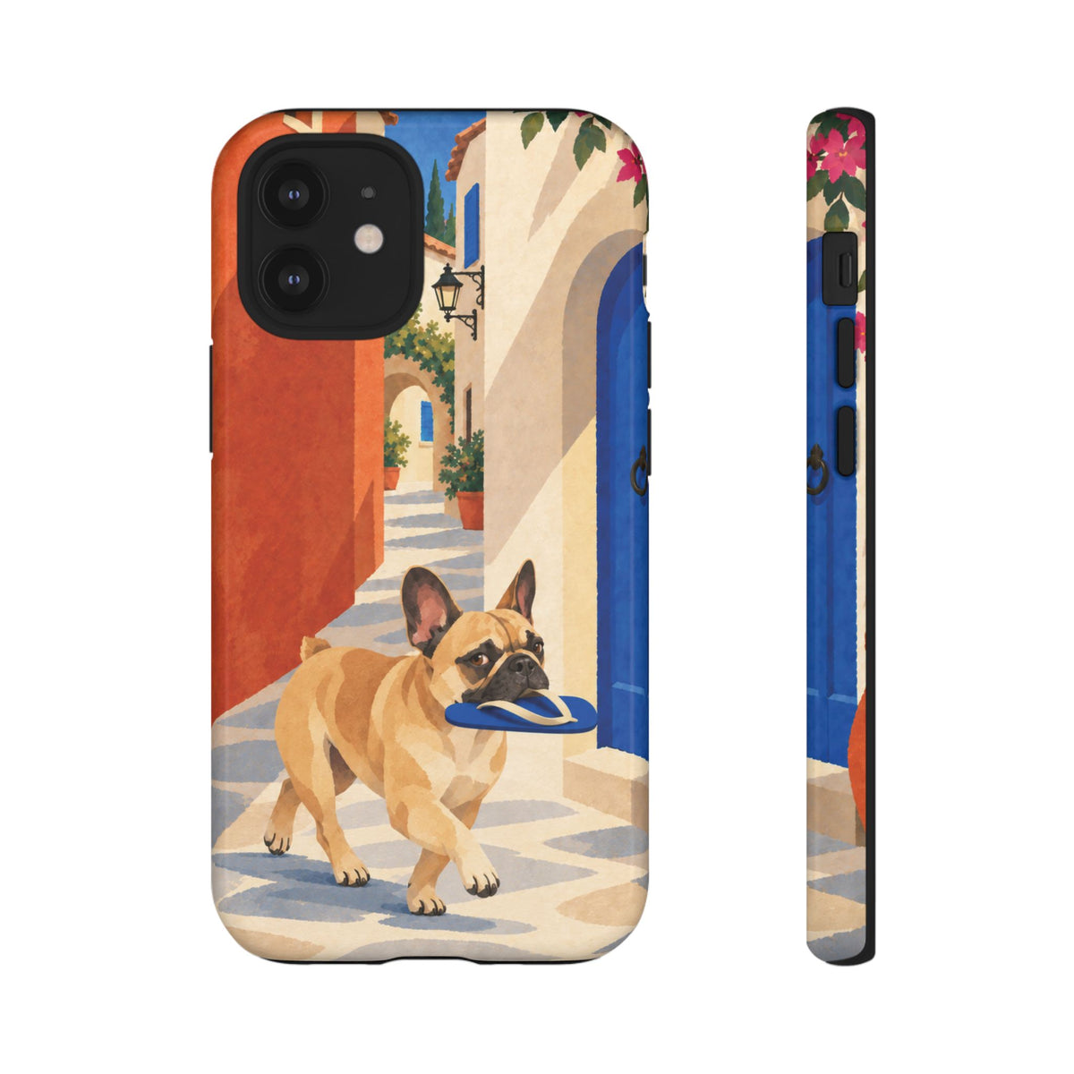 French Bulldog Quiet Lane Phone Case - Multicolor Phone Case - iPhone 12 Mini / Glossy