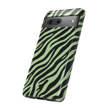 Stylish Mint Zebra Print Phone Case