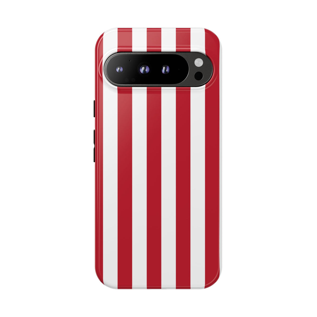 Simple Dark Pink & White Stripe Pattern Phone Case - Pink Phone Case - Google Pixel 9 Pro XL / Glossy