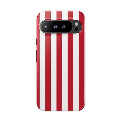 Simple Dark Pink & White Stripe Pattern Phone Case - Pink Phone Case - Google Pixel 9 Pro XL / Glossy