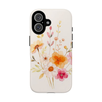 Boho Chic Watercolour Flower Pattern Phone Case - Multicolor Phone Case - iPhone 16 / Glossy