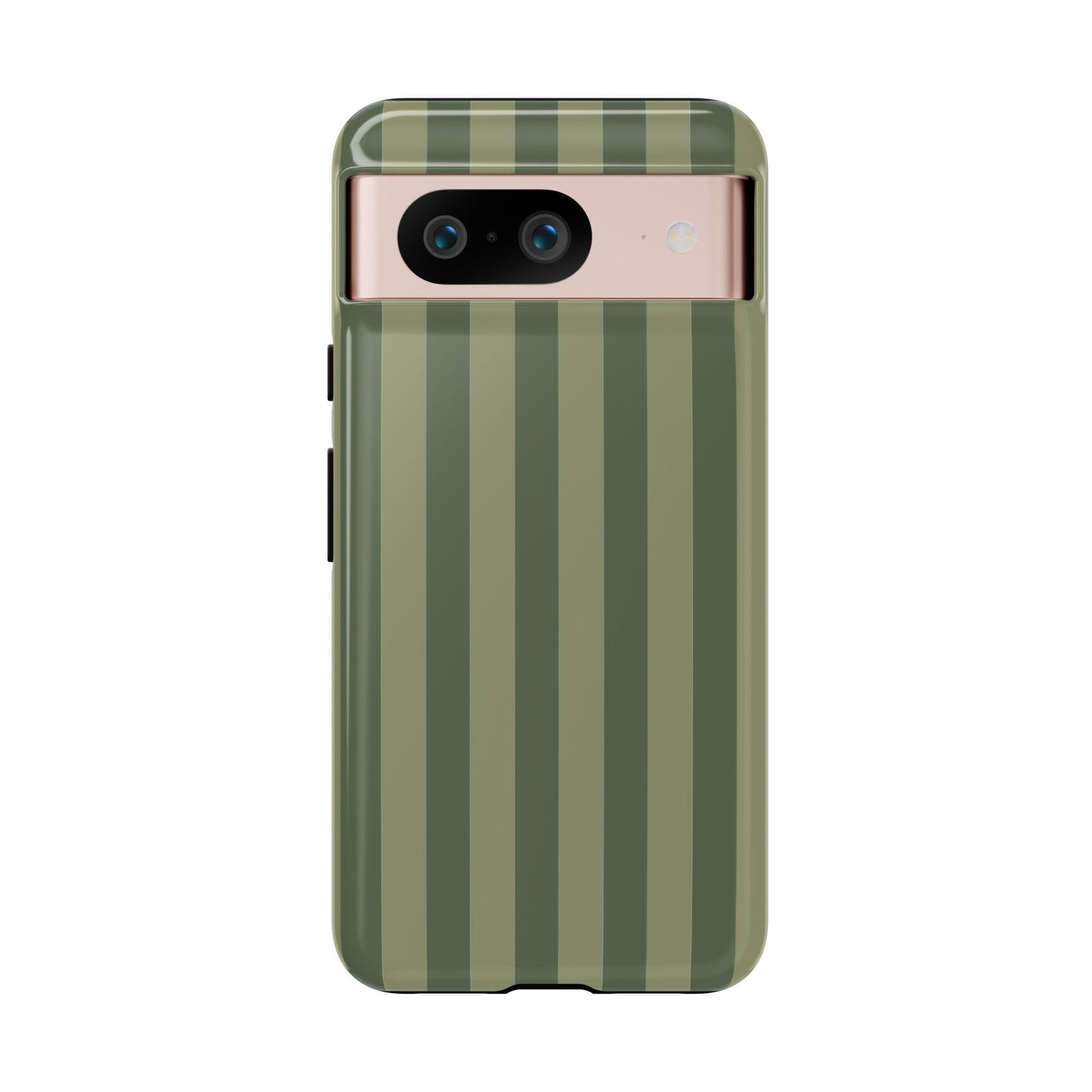Google Pixel 8 / Glossy Phone Case - ’Green Stripe Pattern’ Phone Case