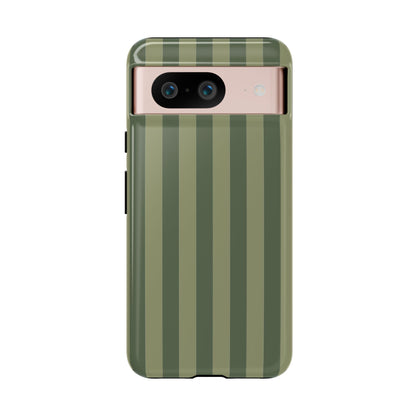 Google Pixel 8 / Glossy Phone Case - ’Green Stripe Pattern’ Phone Case