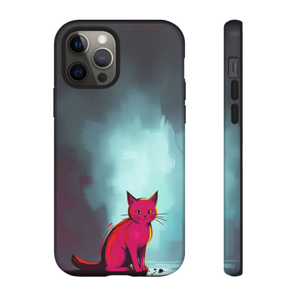 Pop Art Moody Cat Design Phone Case - Multicolor Phone Case - iPhone 12 Pro / Glossy