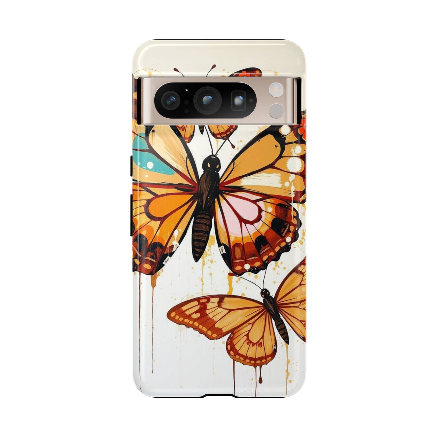 Google Pixel 8 Pro / Glossy Phone Case - Abstract Butterflies Design Phone Case